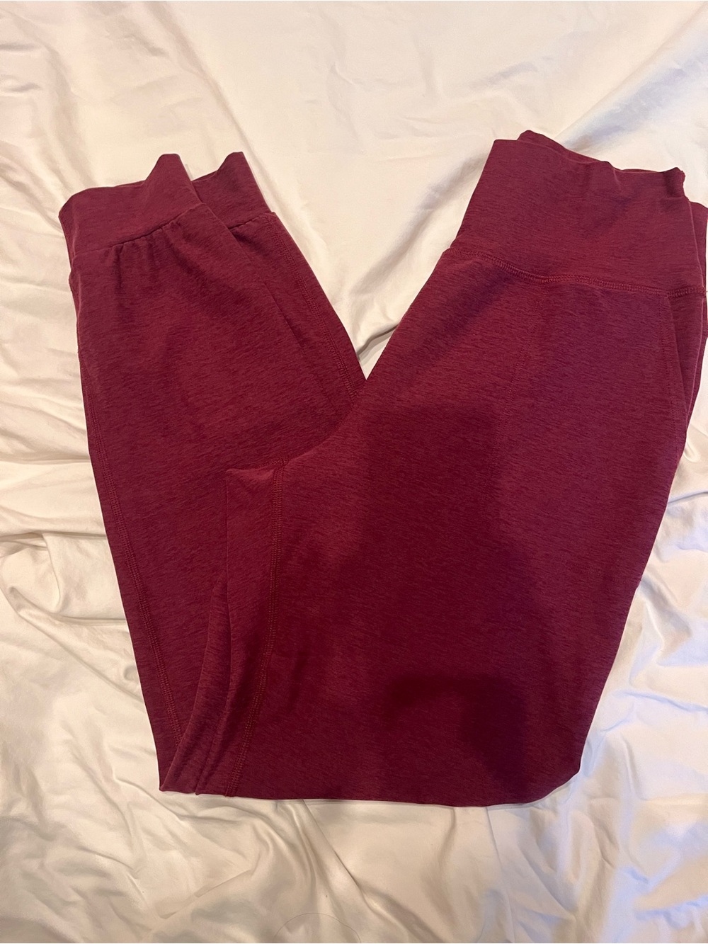 Beyond Yoga Maroon High-Rise Stretch Leggings